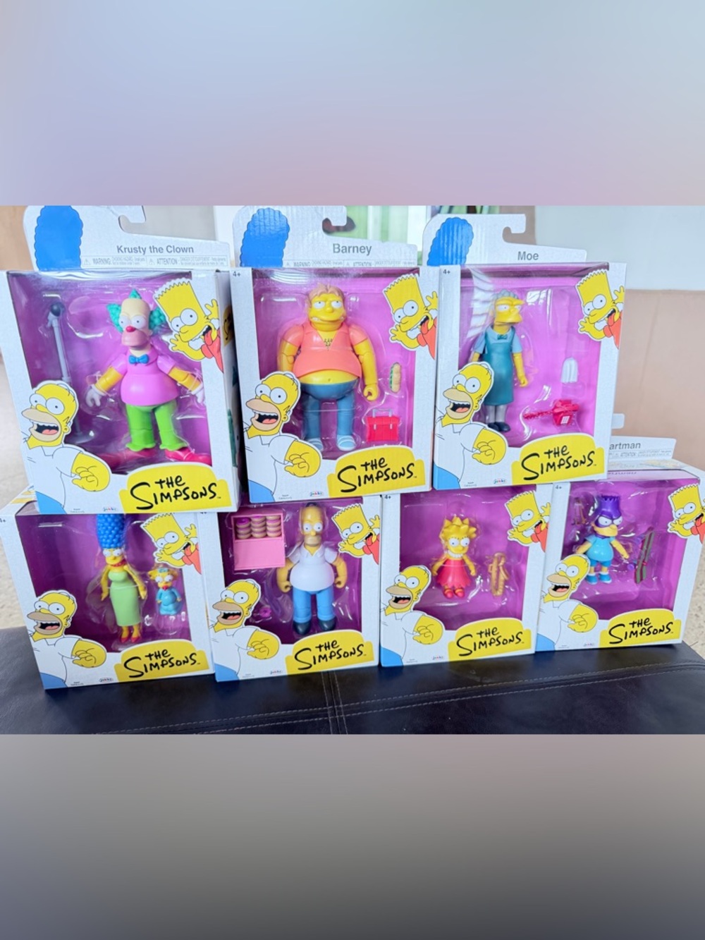 The Simpsons Collectible Action Figure Set - Yellow, Pink, Blue Characters